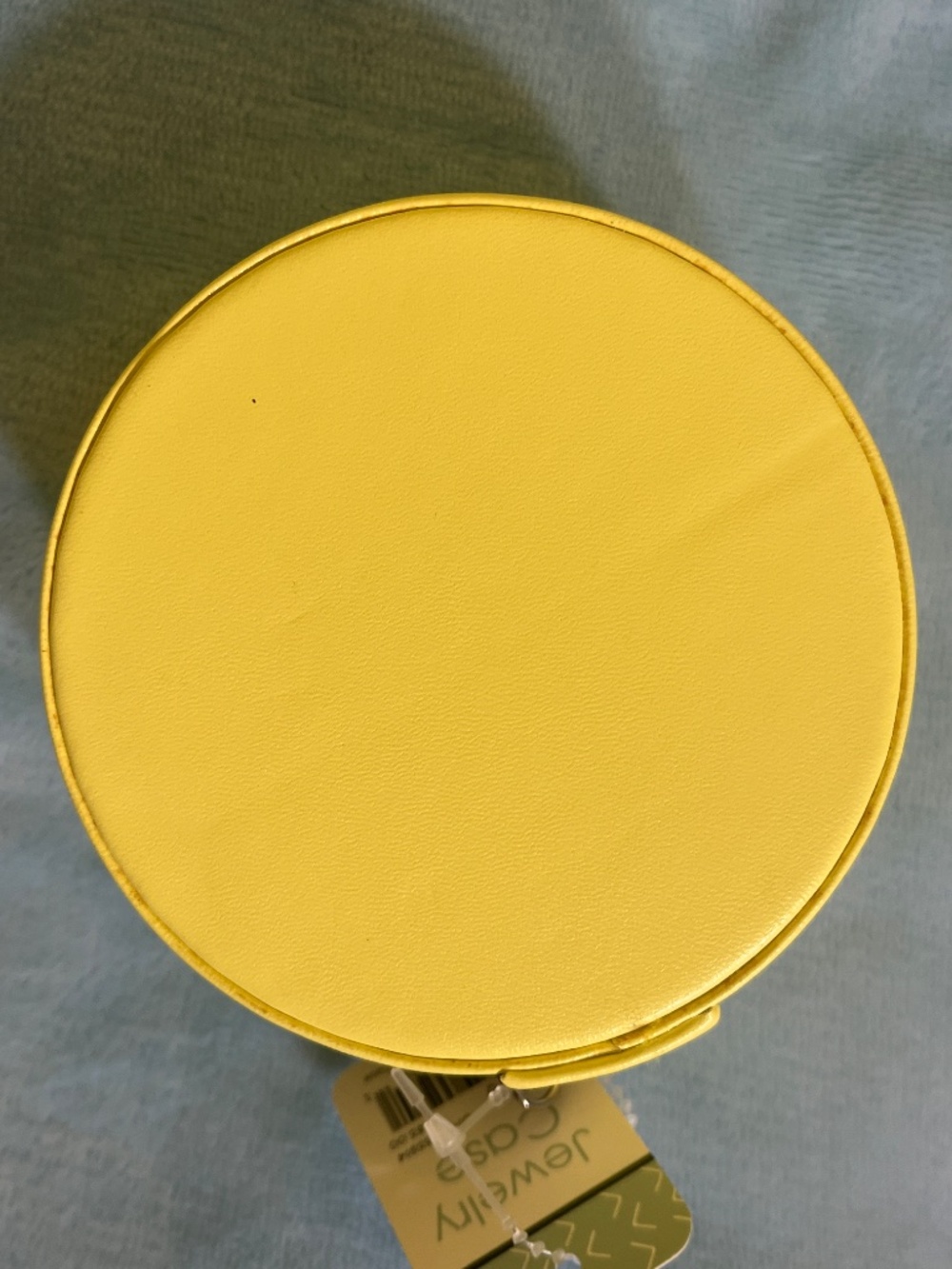 Yellow Round Jewelry Travel Case • NEW • - Picture 6 of 8